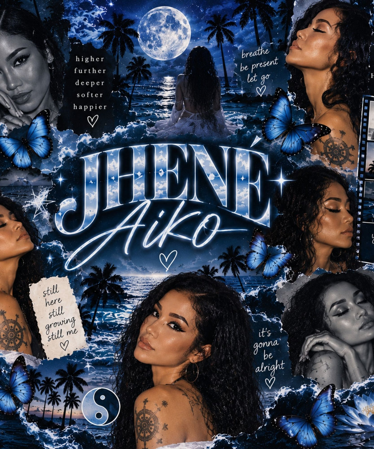 20 0z straight tumbler "JHENE AIKO" PRINT