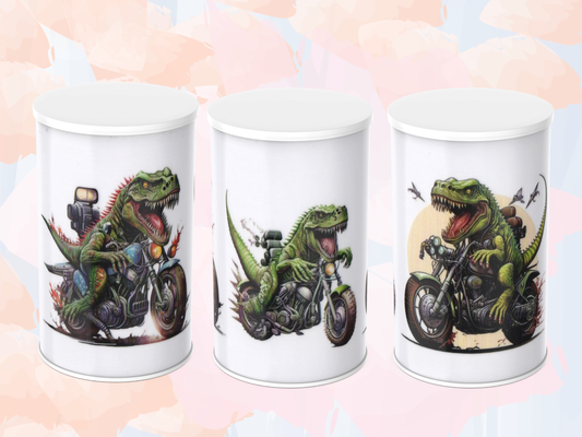 dinos on motorbikes
